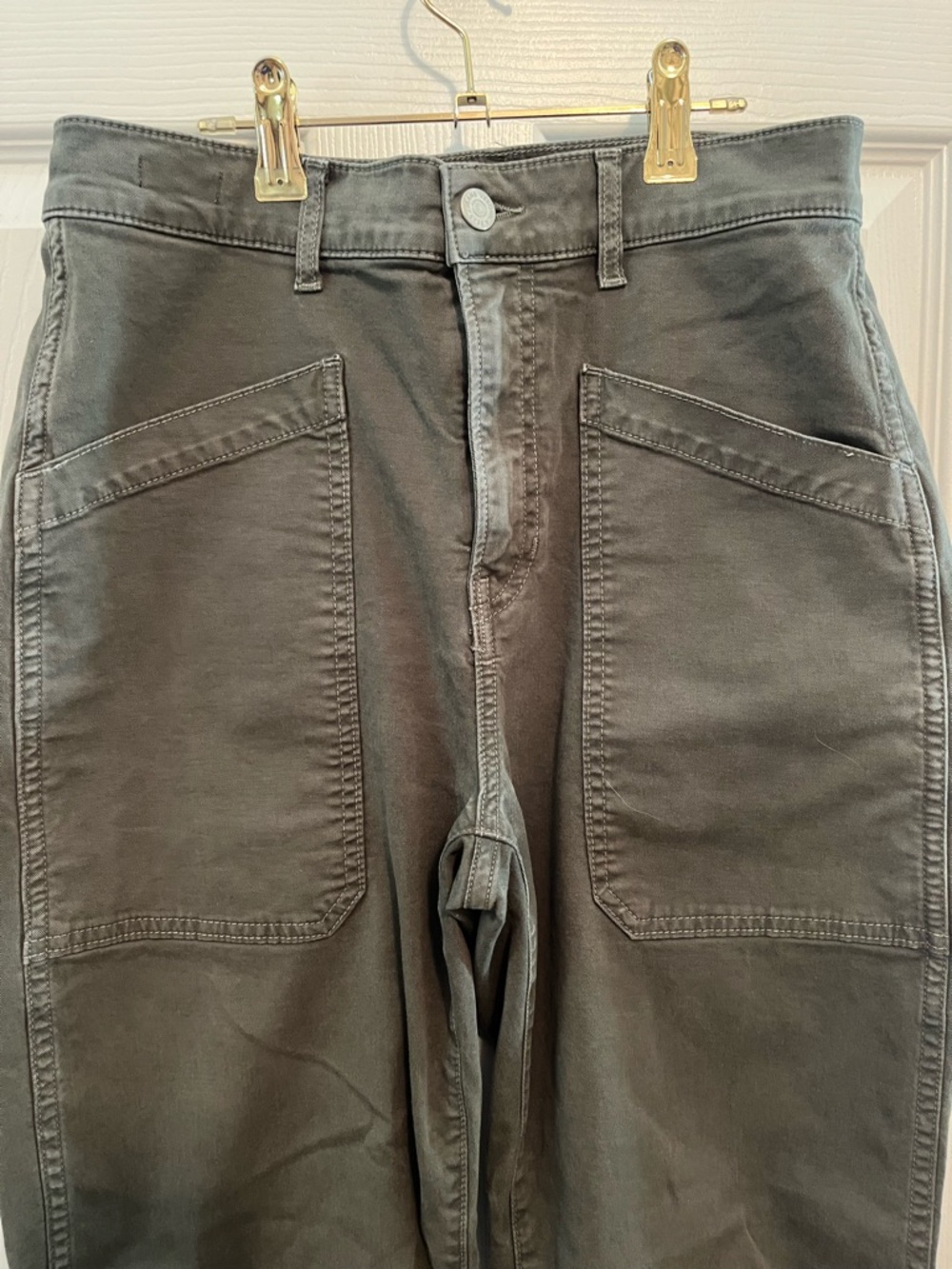 Veronica Beard Jeans Charlie Barrel Leg High Rise Utility Pants Size 28 - Picture 4 of 7